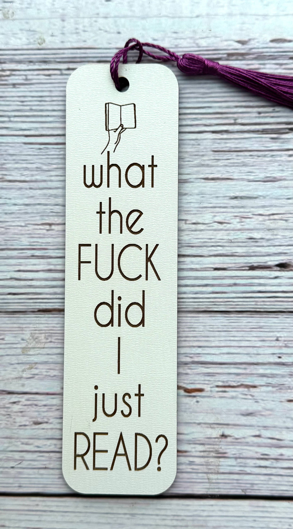 Engraved Adult-Themed Bookmarks – 1/8” White MDF | Spicy Lit: Smut slut
