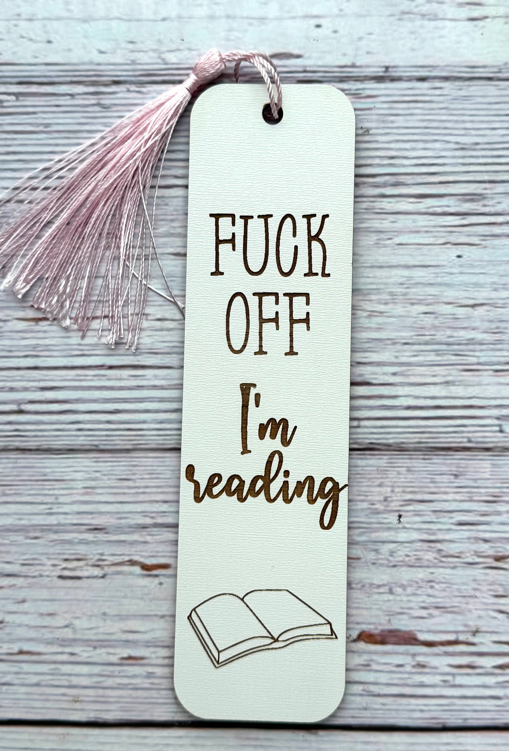 Engraved Adult-Themed Bookmarks – 1/8” White MDF | Spicy Lit: Smut slut