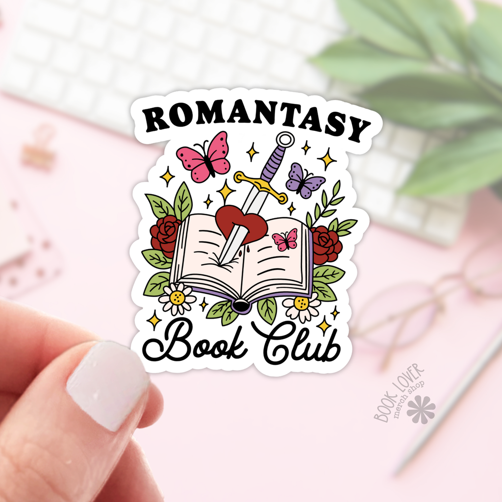 Romantasy Book Club Stickers  / Bookish Merch, Book Lover: Matte 2''