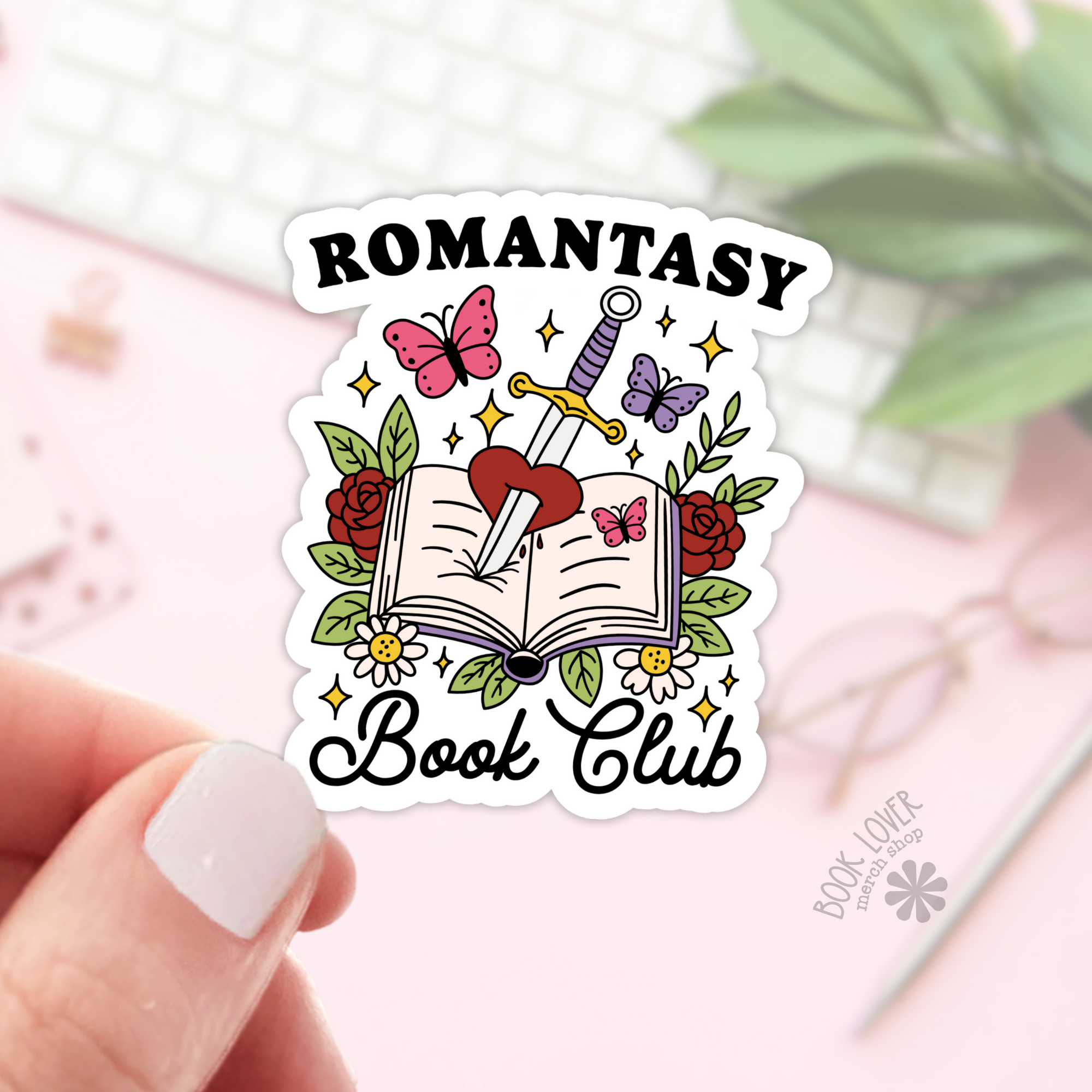 Romantasy Book Club Stickers  / Bookish Merch, Book Lover: Matte 2''