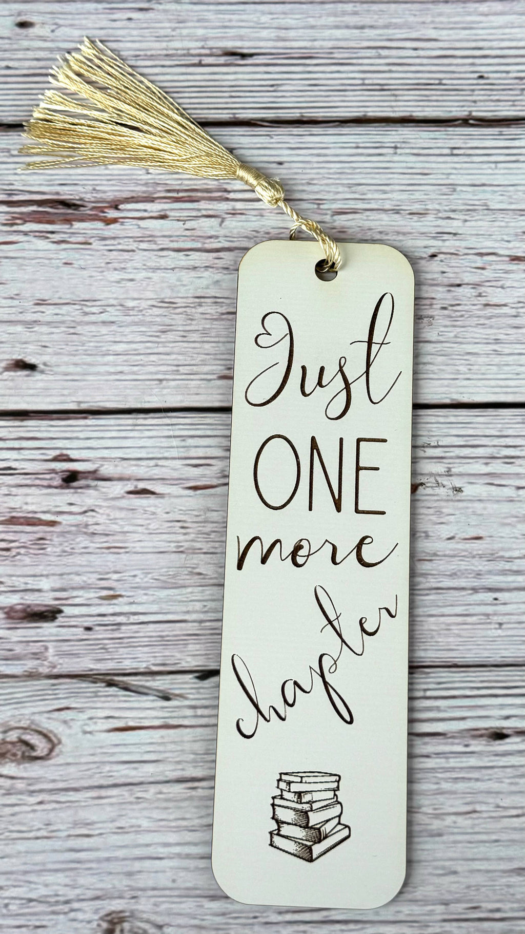 Set of 8 Wood Engraved Bookmarks 