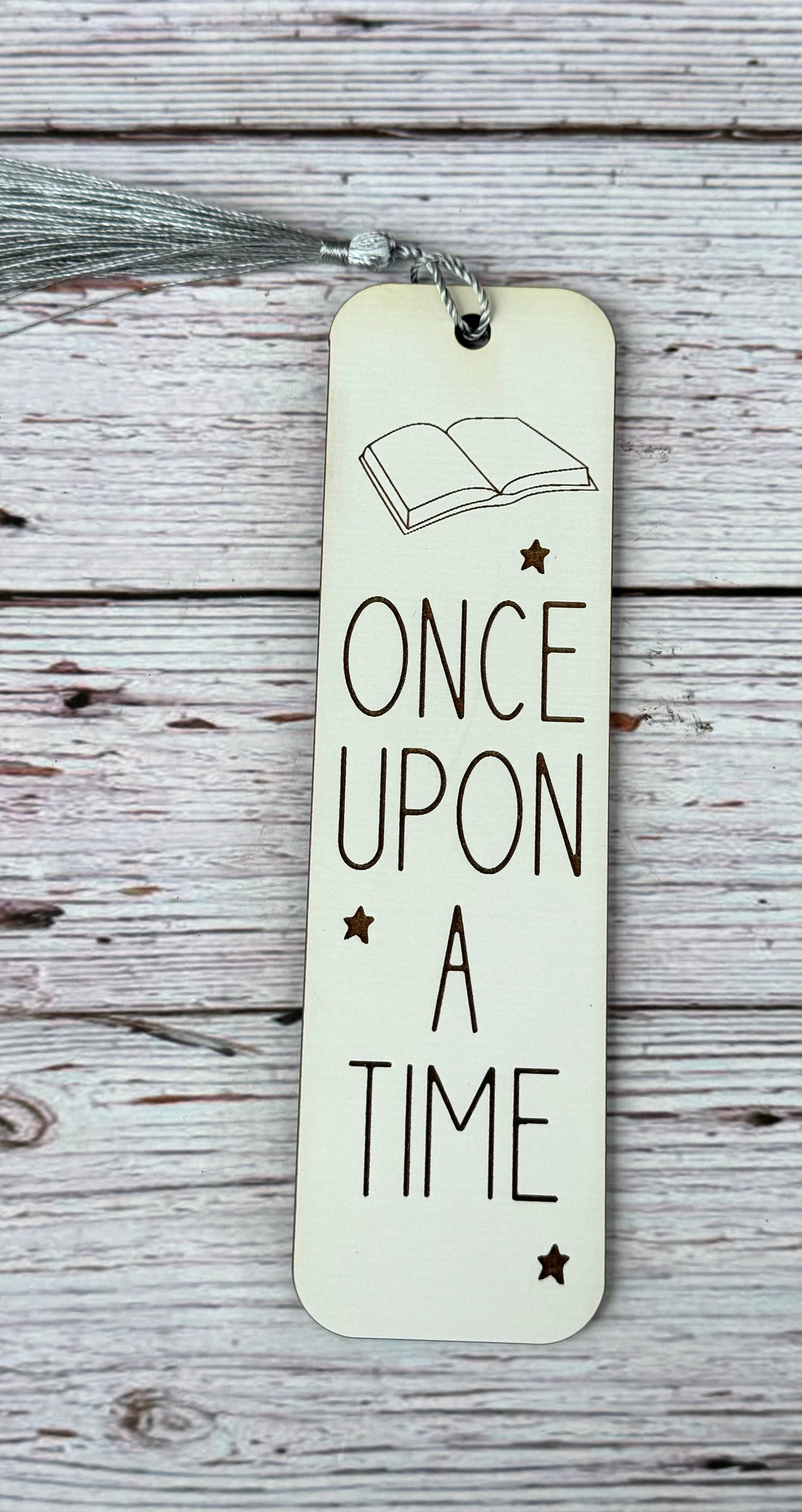 Set of 8 Wood Engraved Bookmarks 