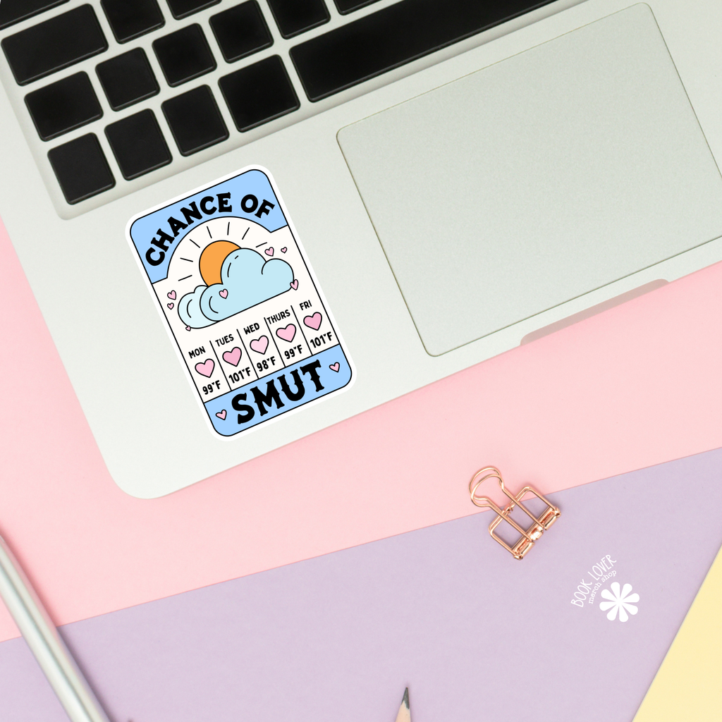 Chance of Smut Stickers / Bookish Stickers / Book Lover Gift: 2''