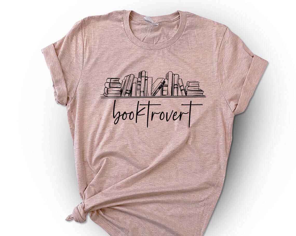 Booktrovert - Funny Book Lover T-Shirt: Black / LG