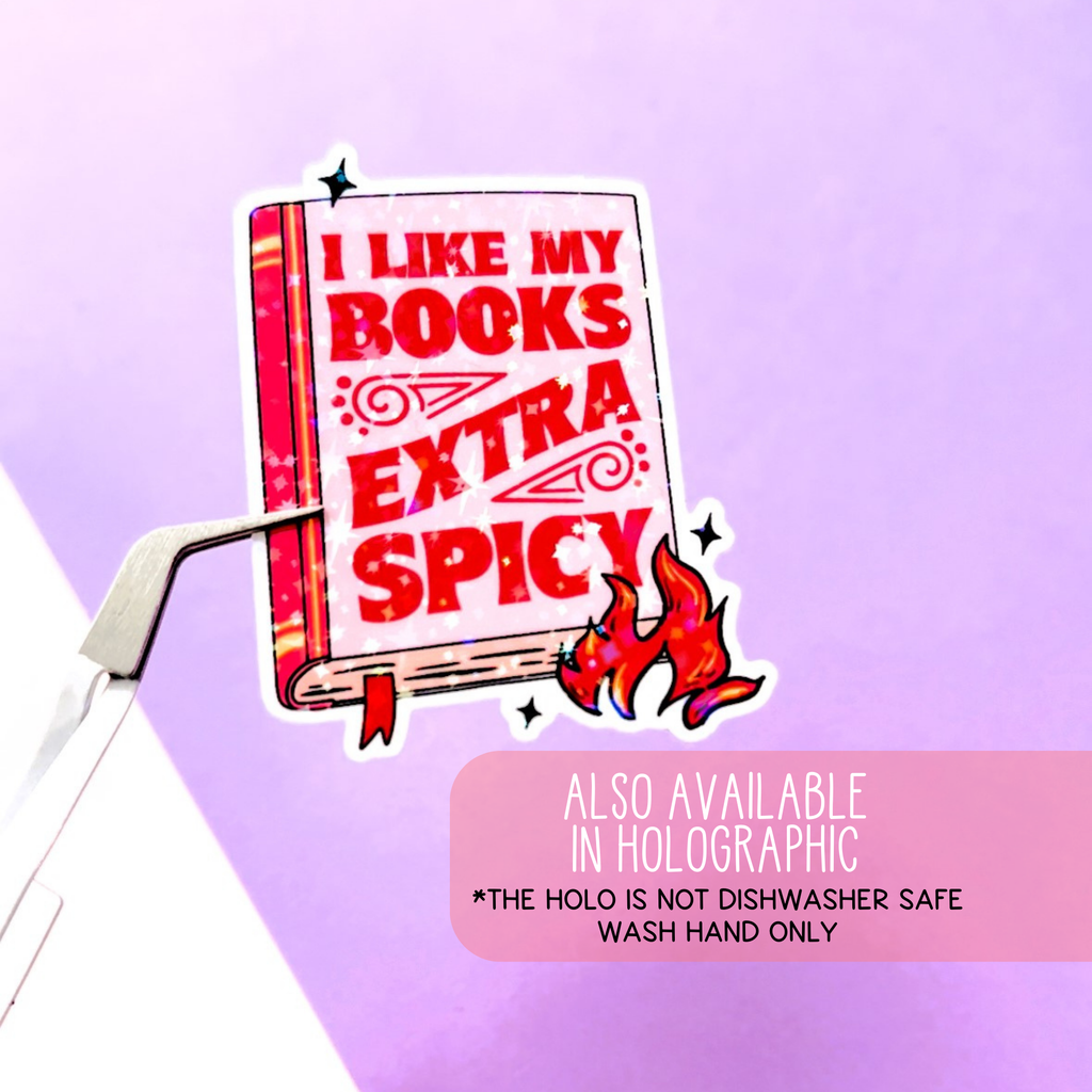 I Like My Books Extra Spicy Stickers / Bookish Merch Lover: Matte Stickers 2''