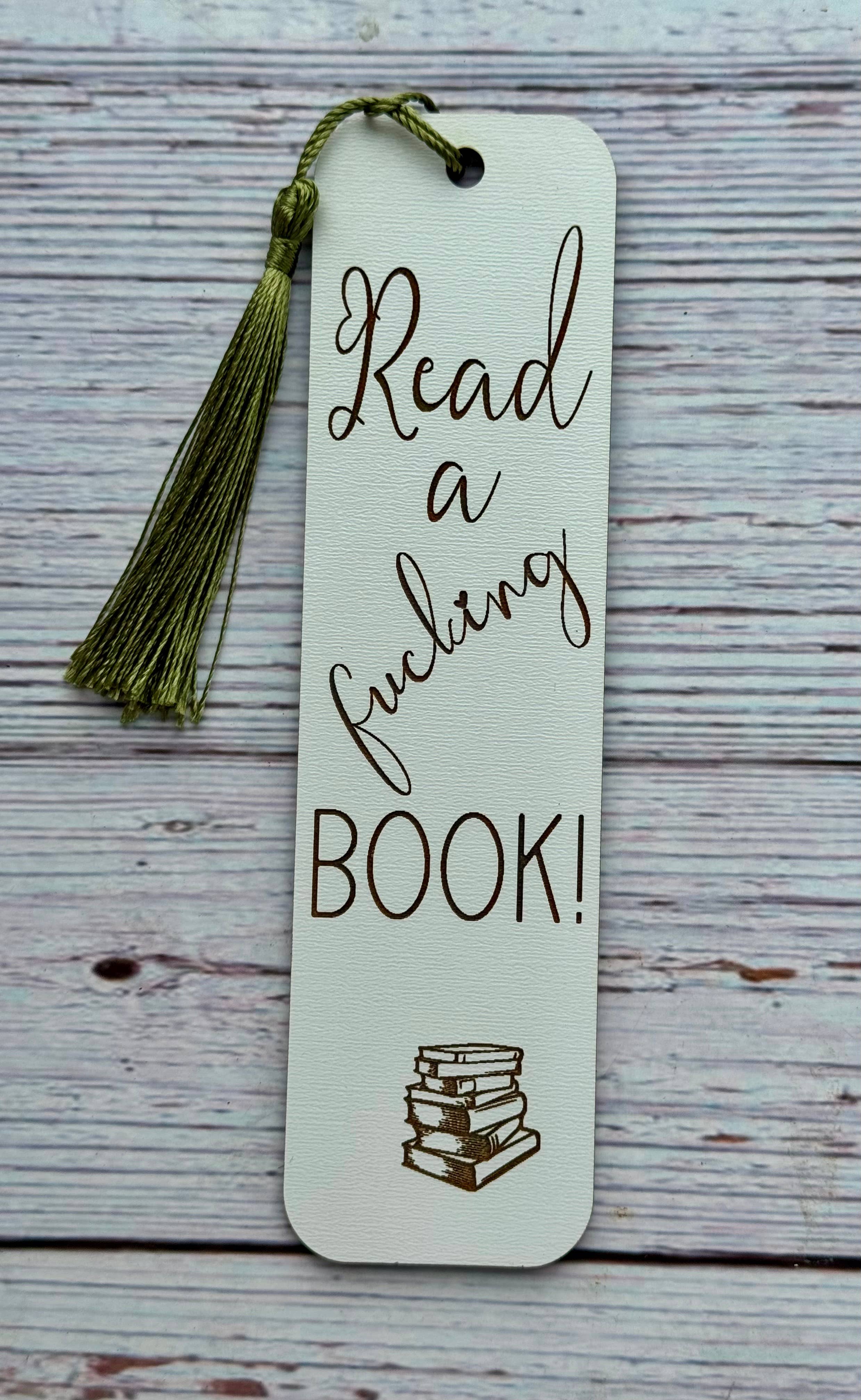 Engraved Adult-Themed Bookmarks – 1/8” White MDF | Spicy Lit: Smut slut