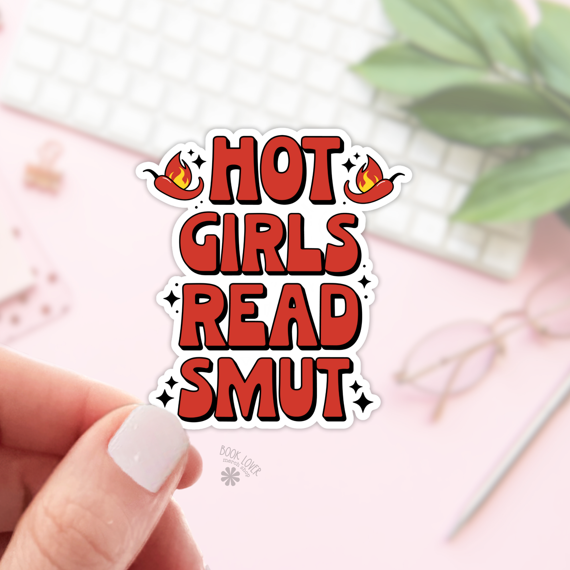 Hot Girls Read Smut Stickers  / Bookish Merch, Book Love: Matte 2''
