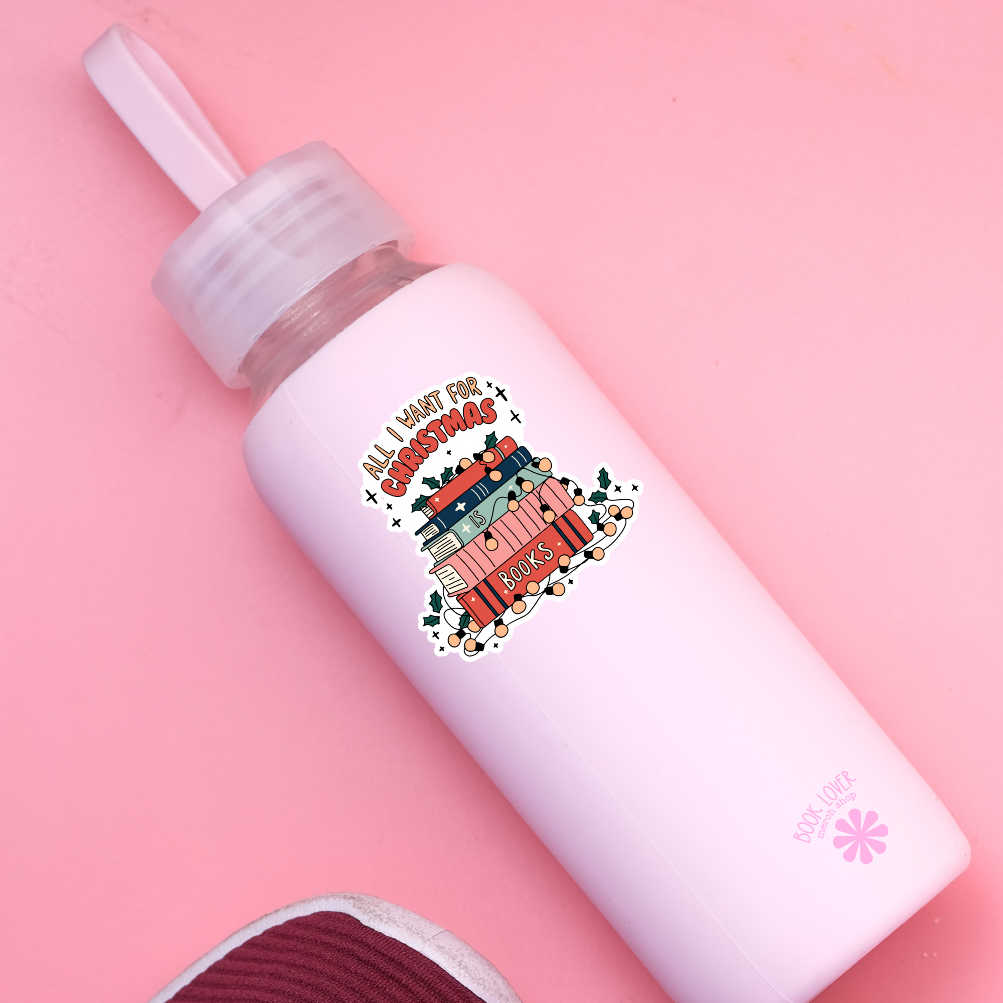 All I Want For Christmas is Books Stickers / Bookish Merch: 2''