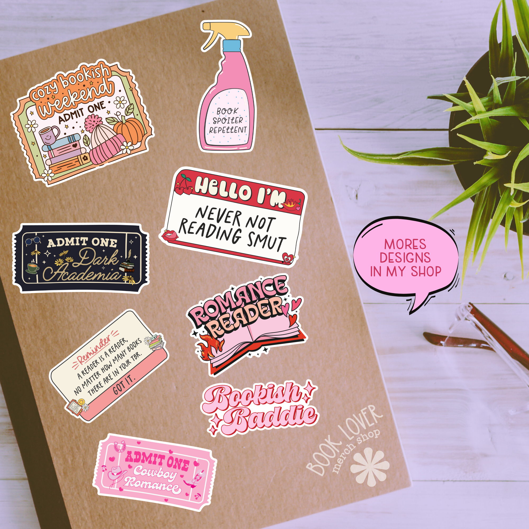 Chance of Smut Stickers / Bookish Stickers / Book Lover Gift: 2''