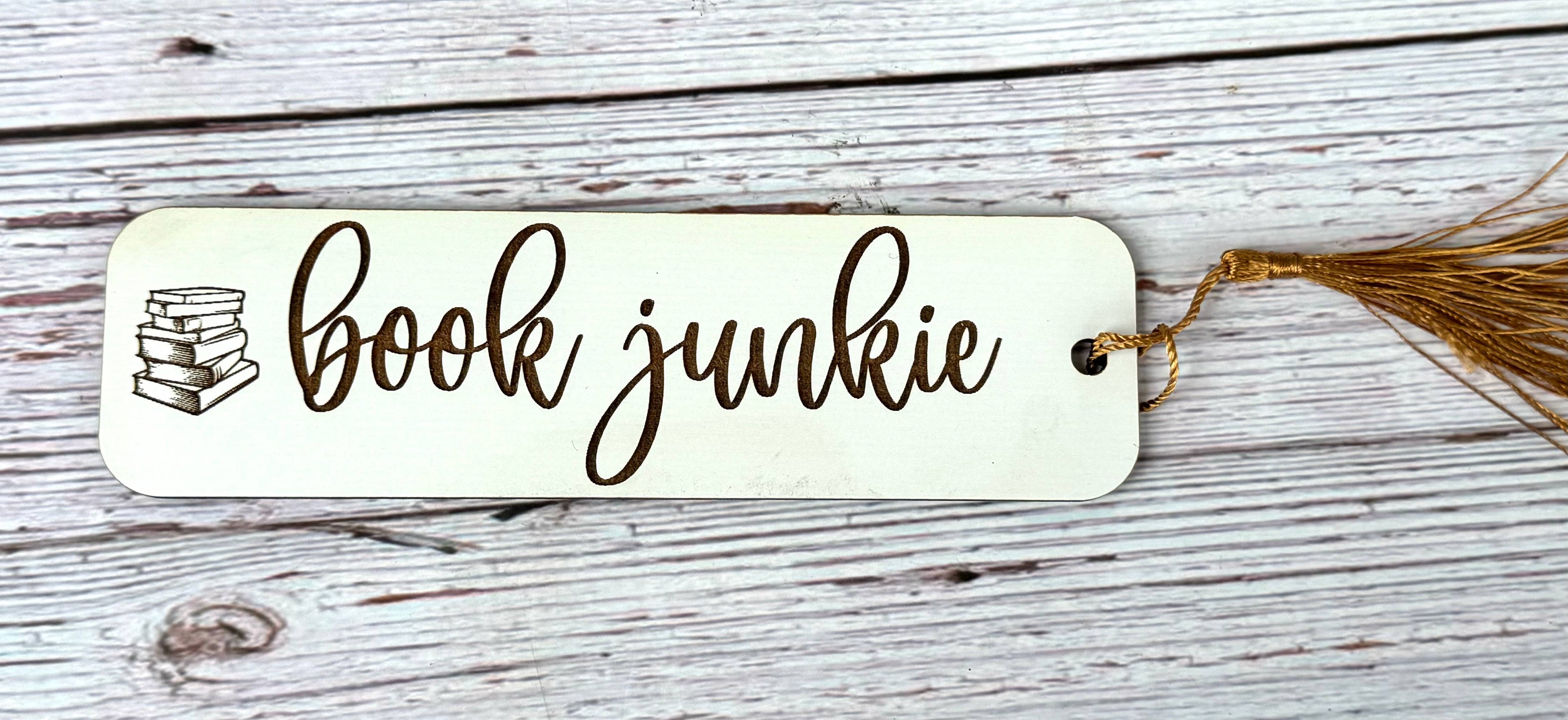 Set of 8 Wood Engraved Bookmarks 
