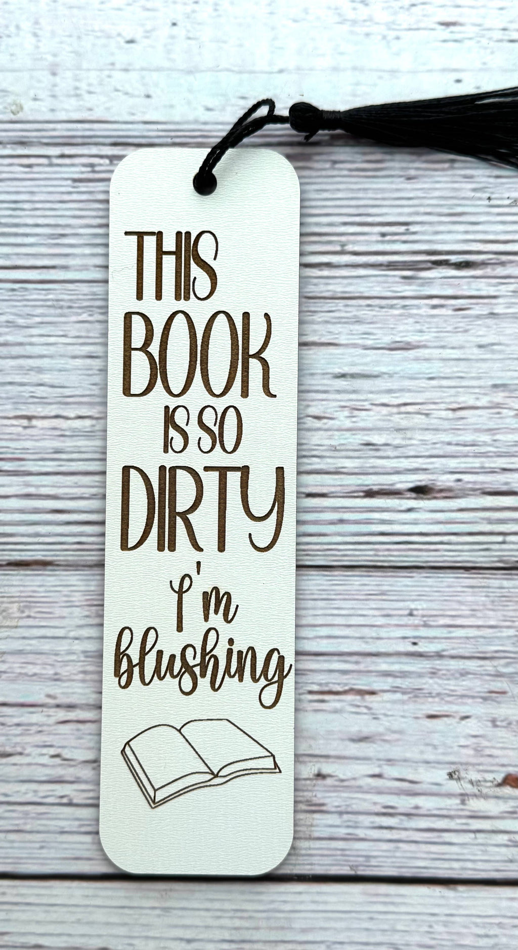 Engraved Adult-Themed Bookmarks – 1/8” White MDF | Spicy Lit: Smut slut