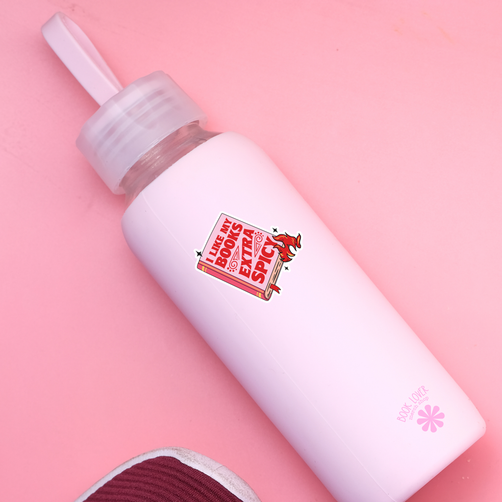 I Like My Books Extra Spicy Stickers / Bookish Merch Lover: Matte Stickers 2''