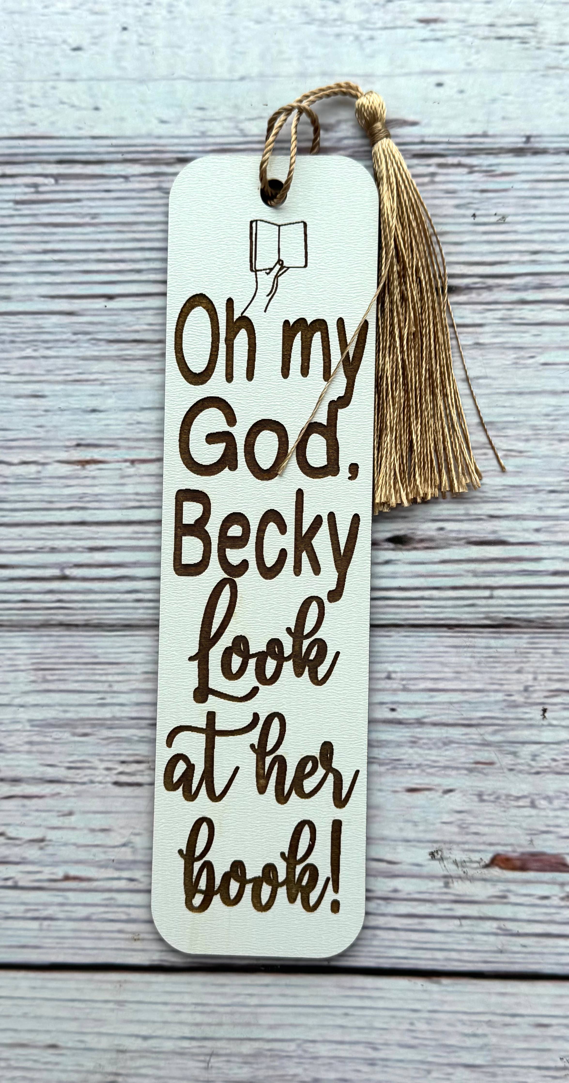 Engraved Adult-Themed Bookmarks – 1/8” White MDF | Spicy Lit: Smut slut
