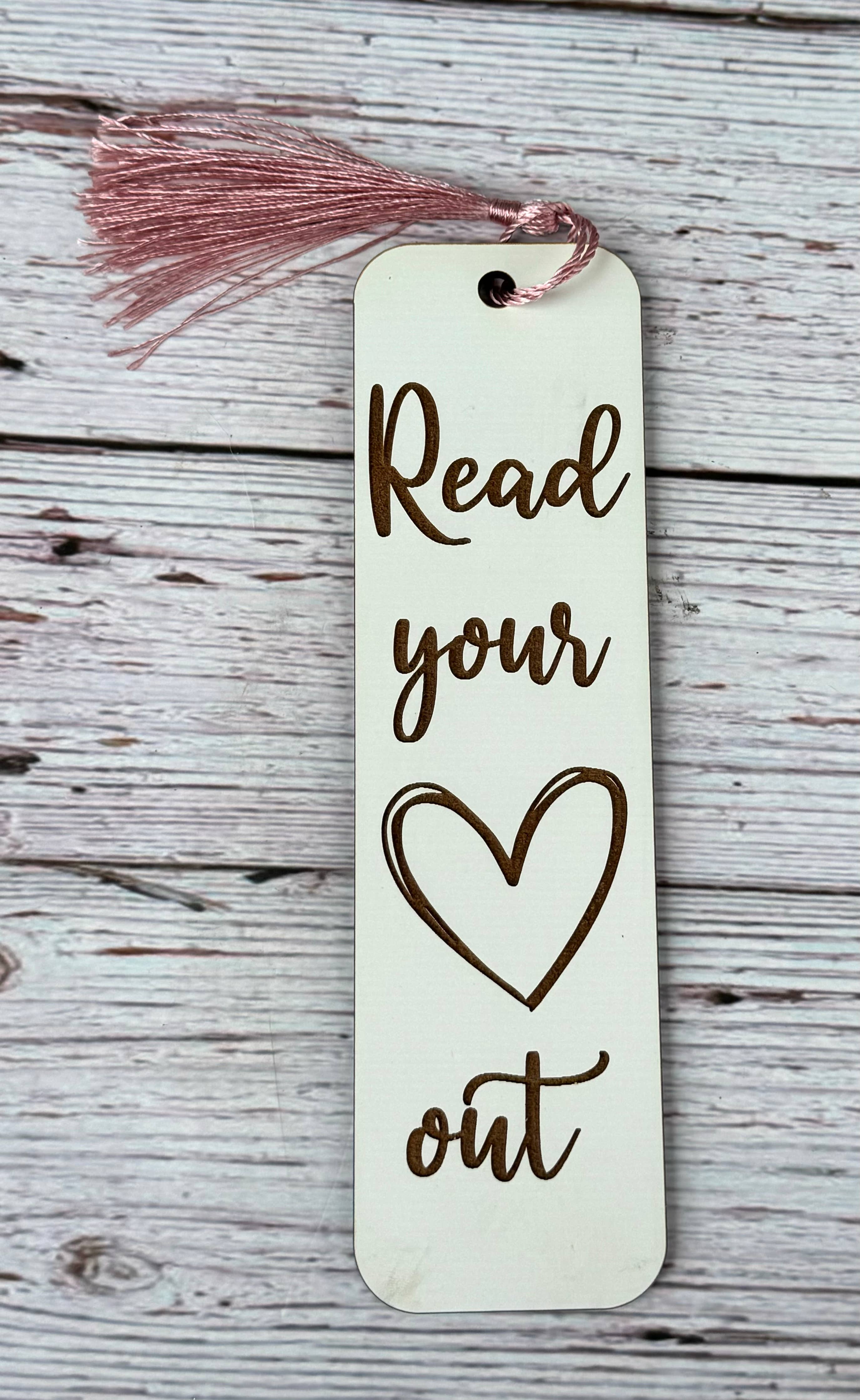 Set of 8 Wood Engraved Bookmarks 