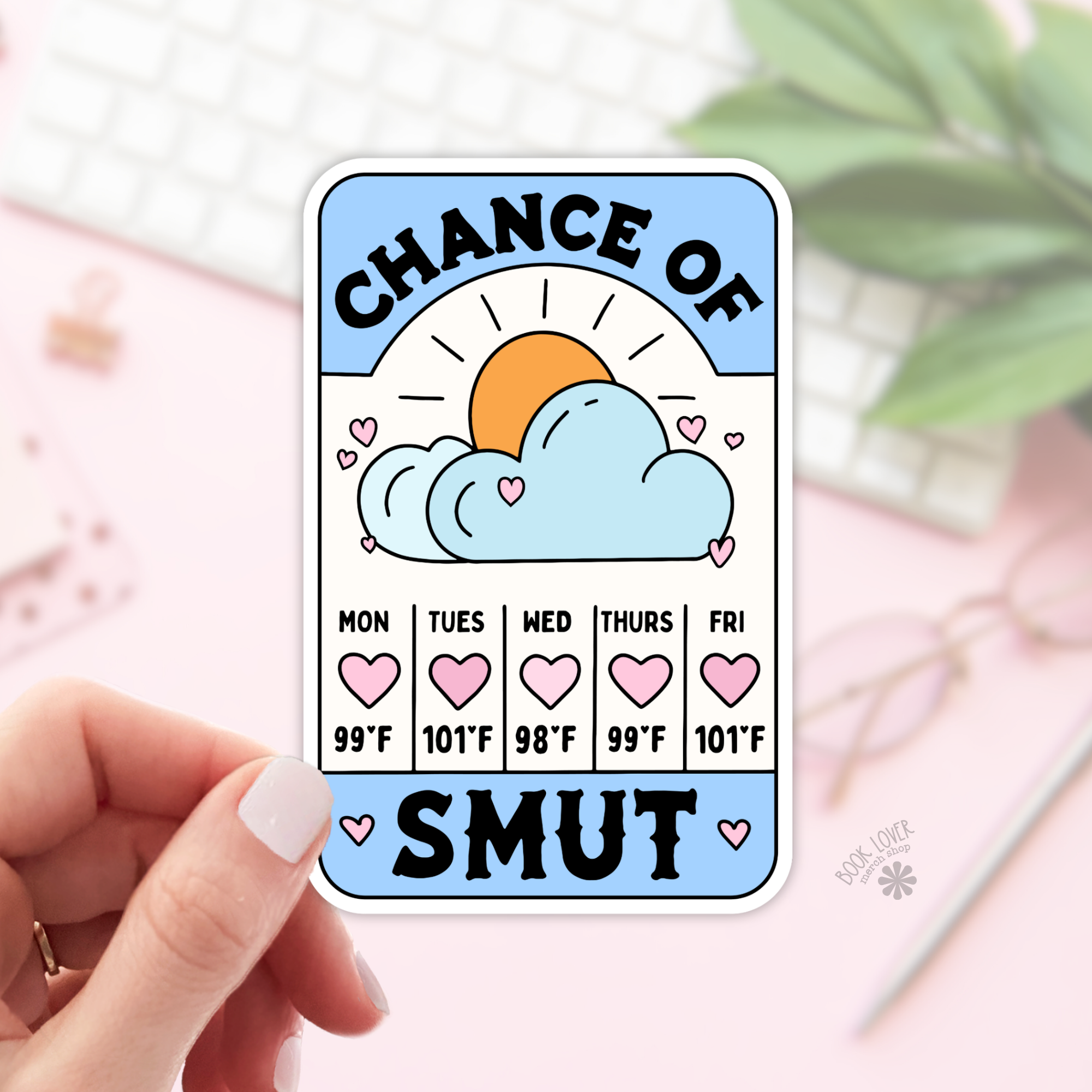 Chance of Smut Stickers / Bookish Stickers / Book Lover Gift: 2''