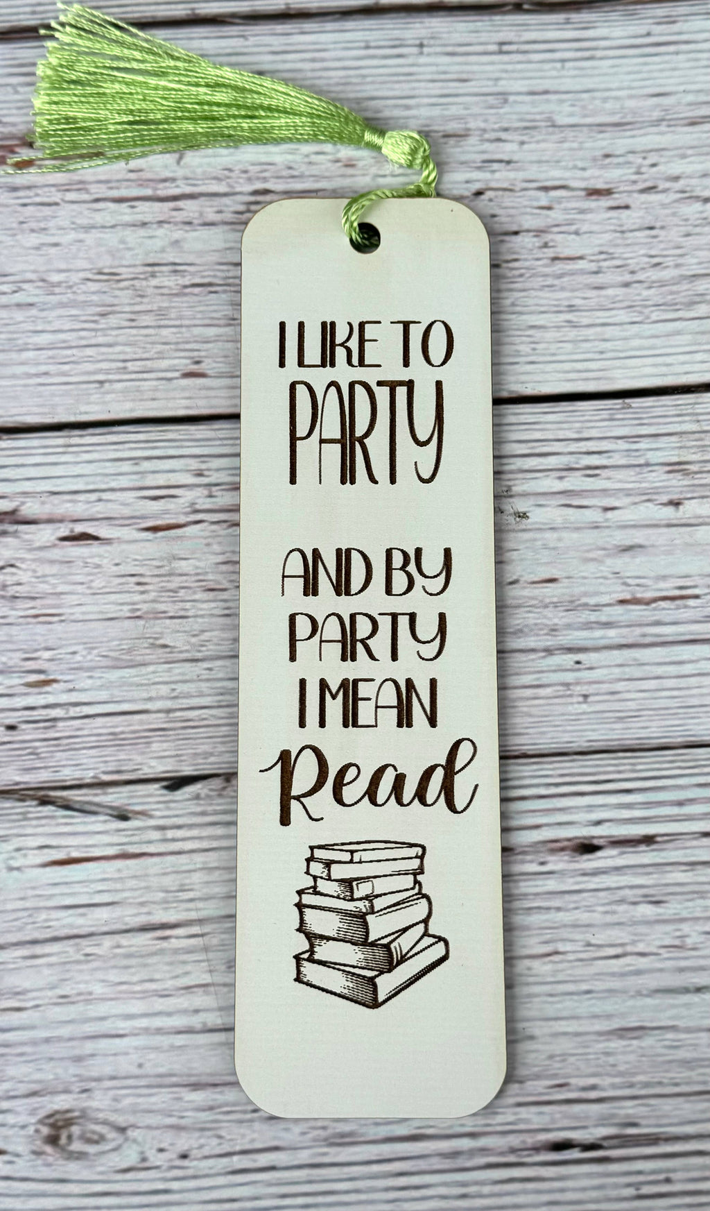 Set of 8 Wood Engraved Bookmarks 