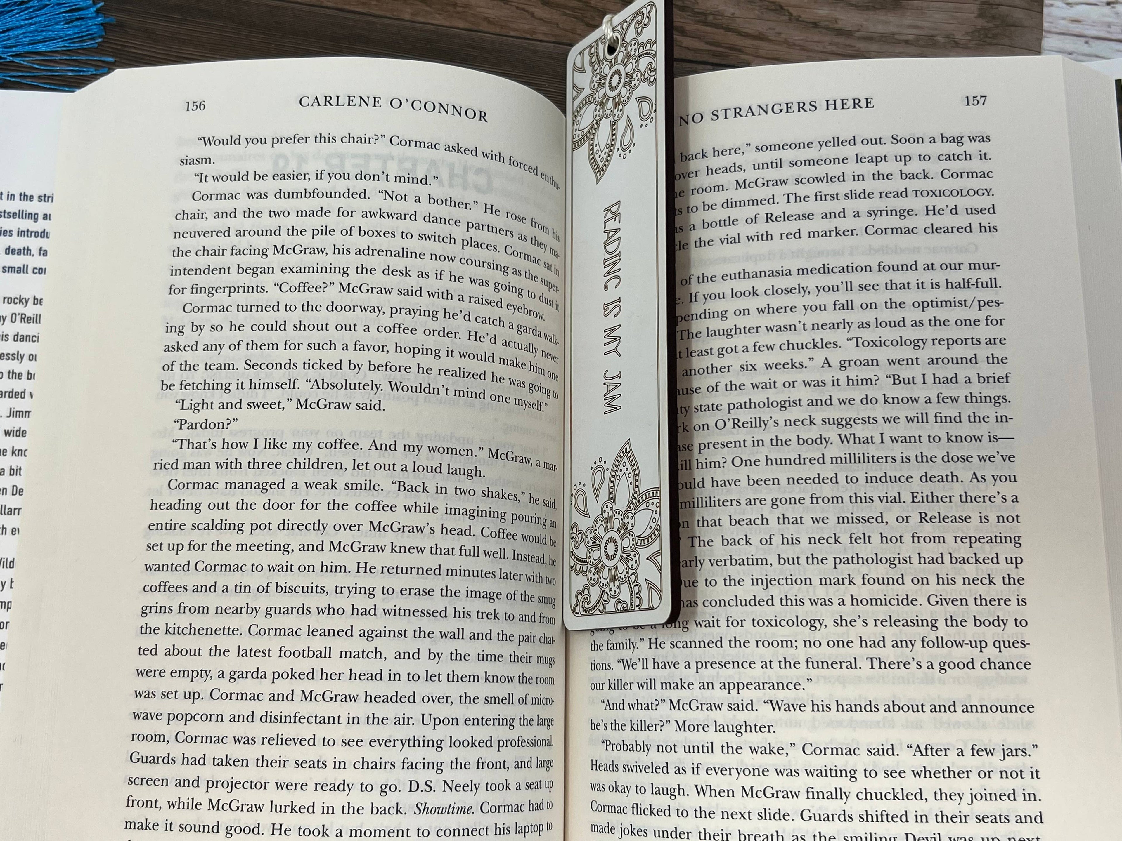 Set of 8 Wood Engraved Bookmarks 