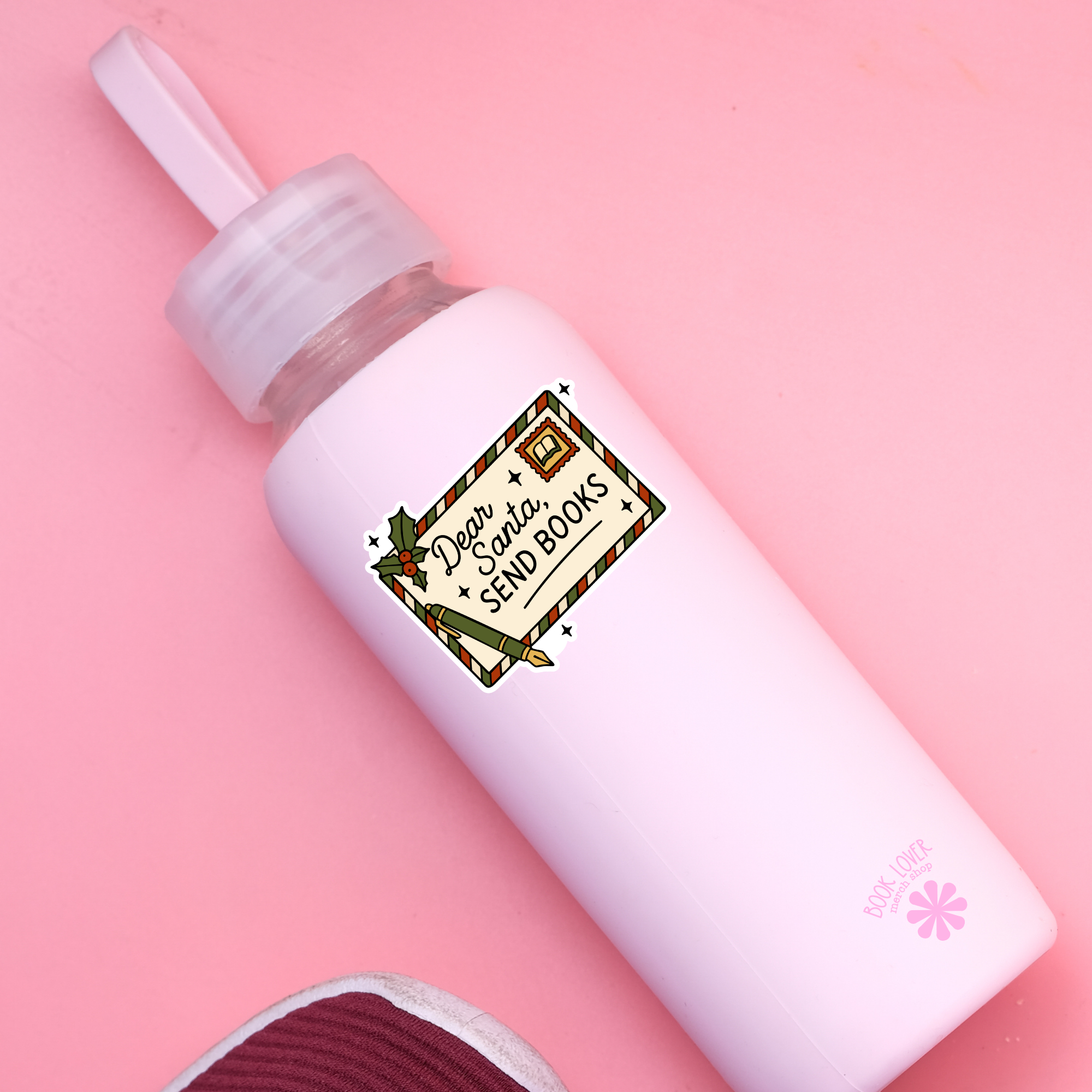 Dear Santa Send Books Stickers / Christmas Bookish Stickers: 2''