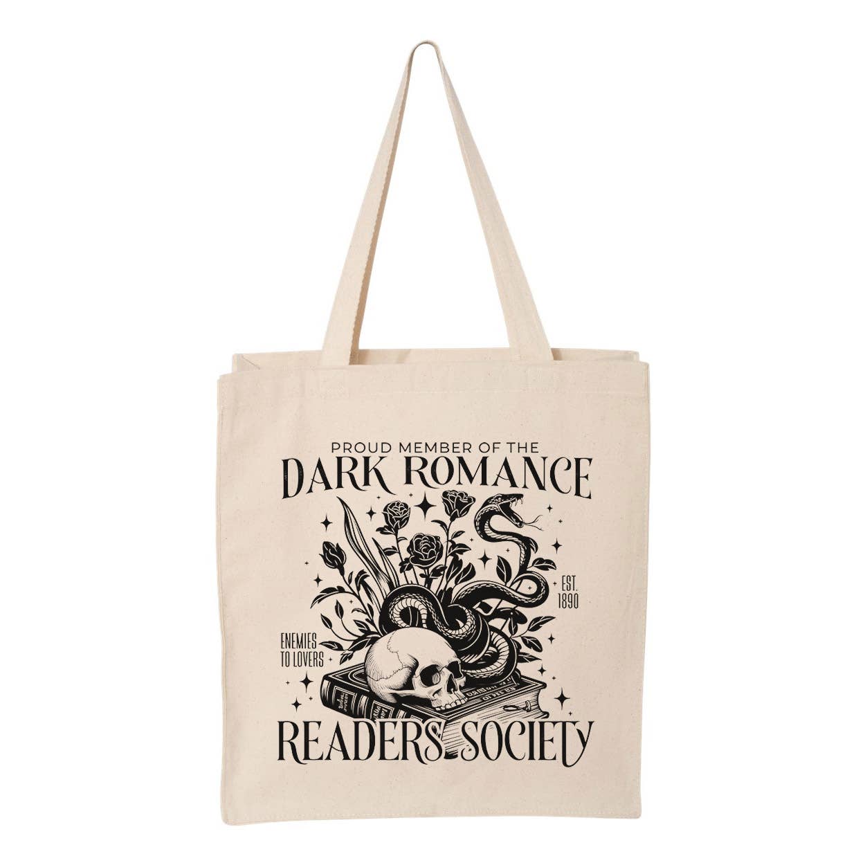 Dark Romance Readers Society Tote Bag: Natural