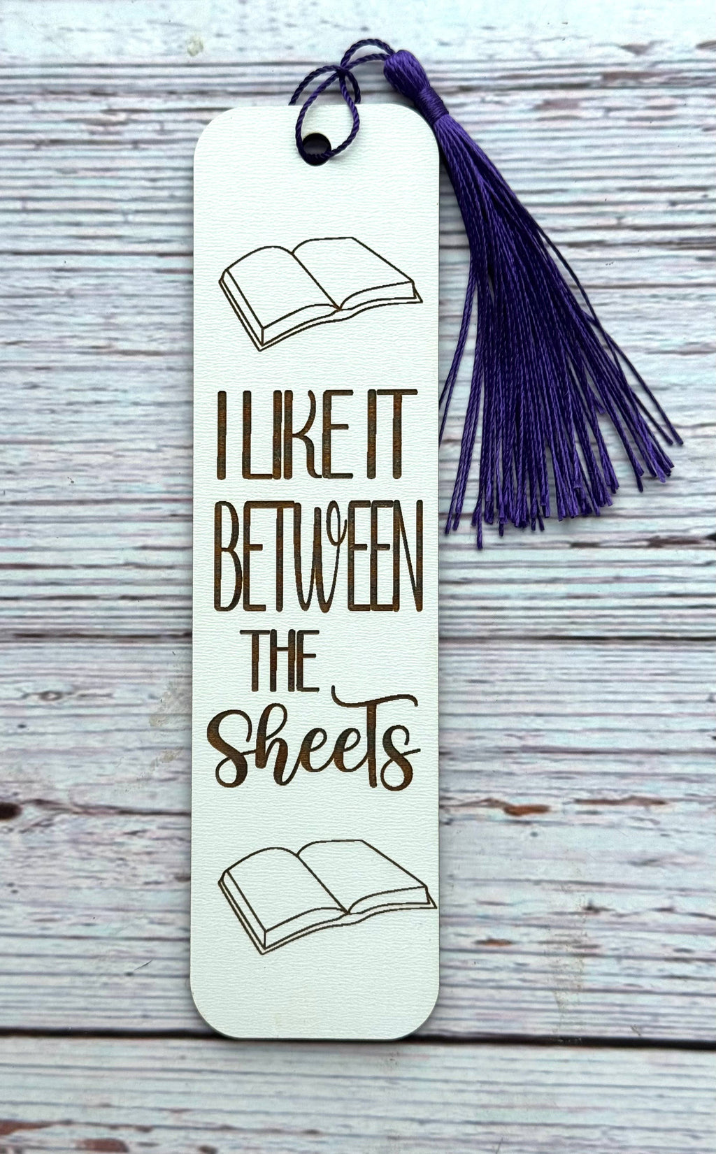 Engraved Adult-Themed Bookmarks – 1/8” White MDF | Spicy Lit: Smut slut