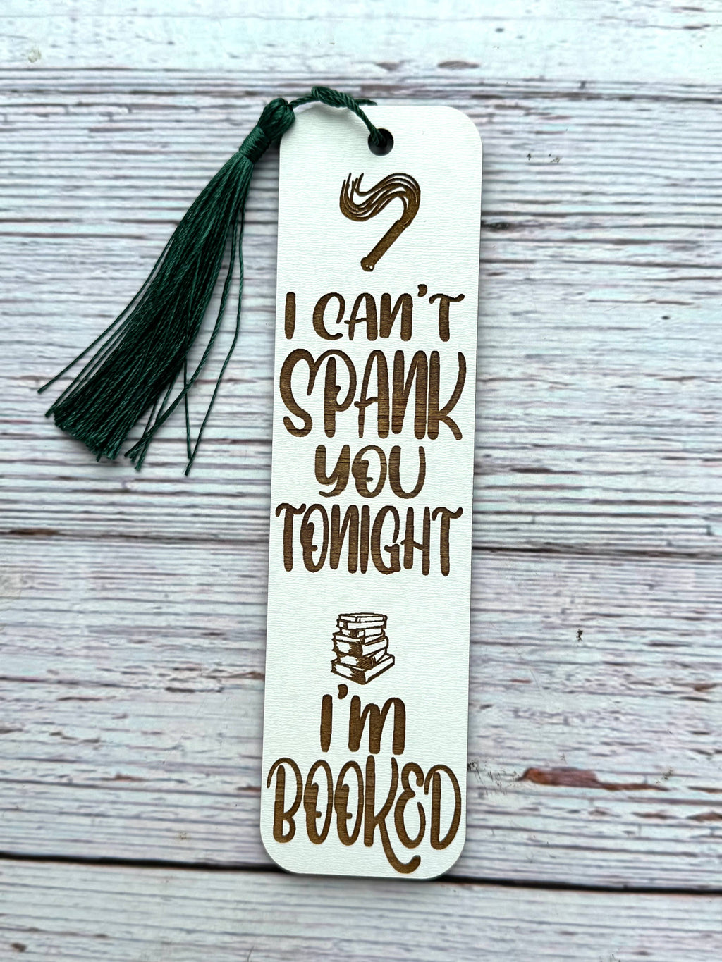 Engraved Adult-Themed Bookmarks – 1/8” White MDF | Spicy Lit: Smut slut